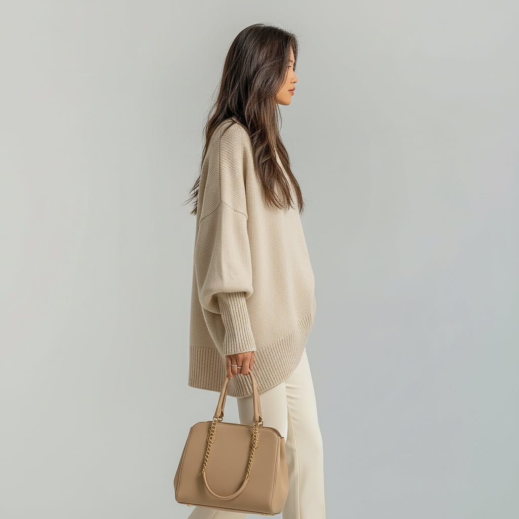 Helene | Poncho Asimmetrico Drappeggiato