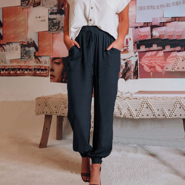 Kaeli – Pantaloni Eleganti con Cordon di Serraggio