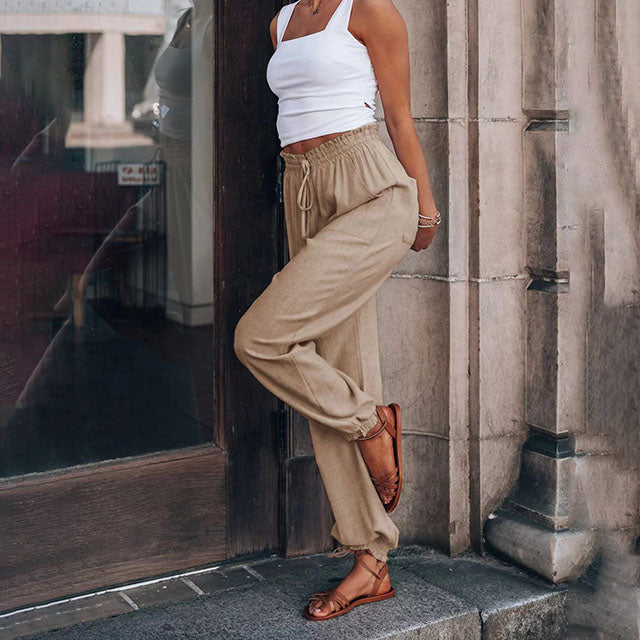 Kaeli – Pantaloni Eleganti con Cordon di Serraggio
