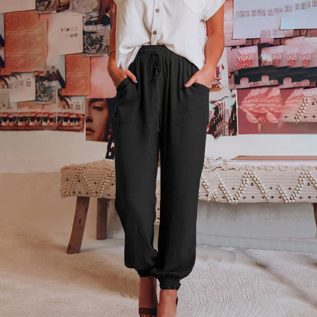 Kaeli – Pantaloni Eleganti con Cordon di Serraggio
