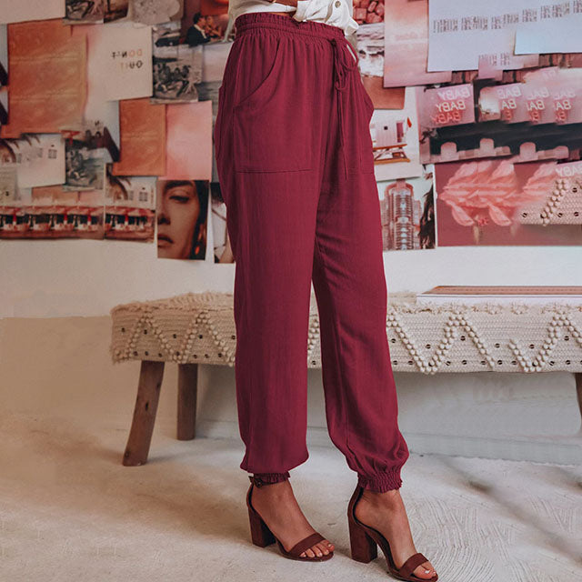Kaeli – Pantaloni Eleganti con Cordon di Serraggio