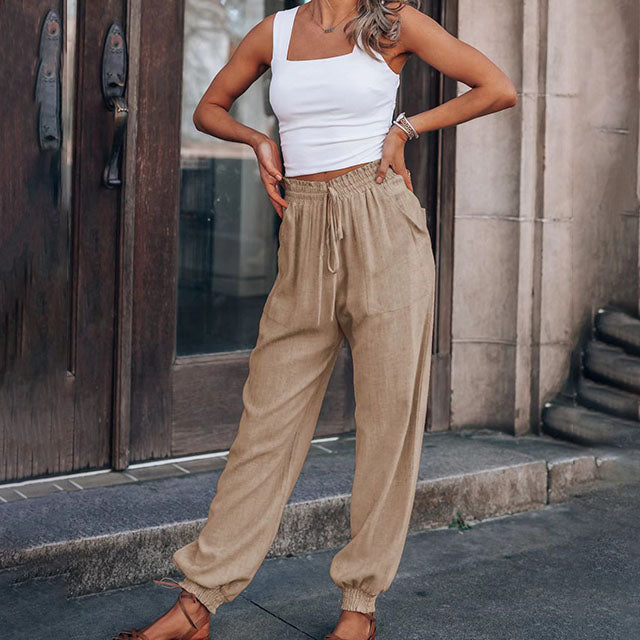 Kaeli – Pantaloni Eleganti con Cordon di Serraggio