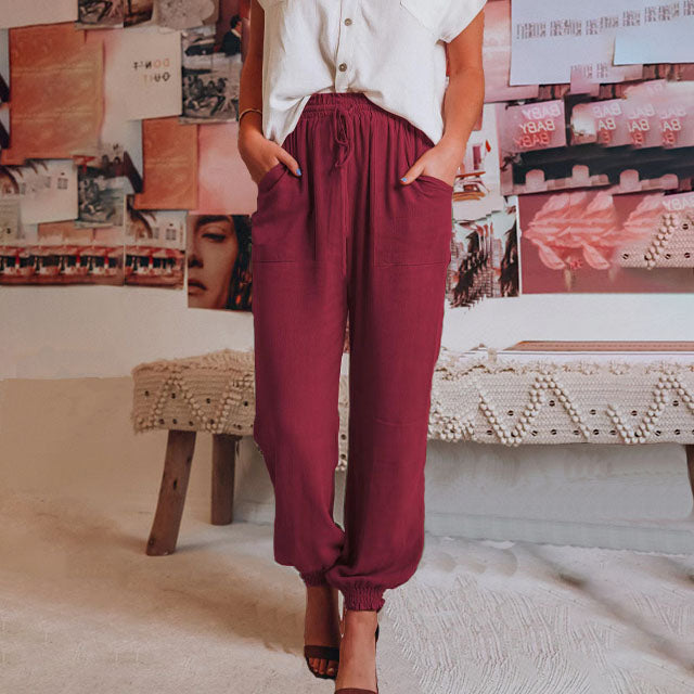 Kaeli – Pantaloni Eleganti con Cordon di Serraggio