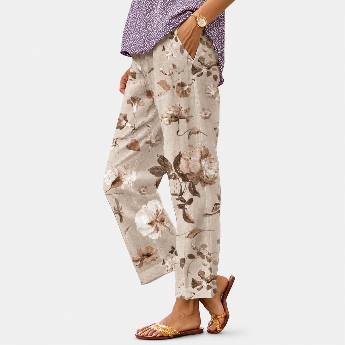 Pantaloni alla caviglia larghi per donne