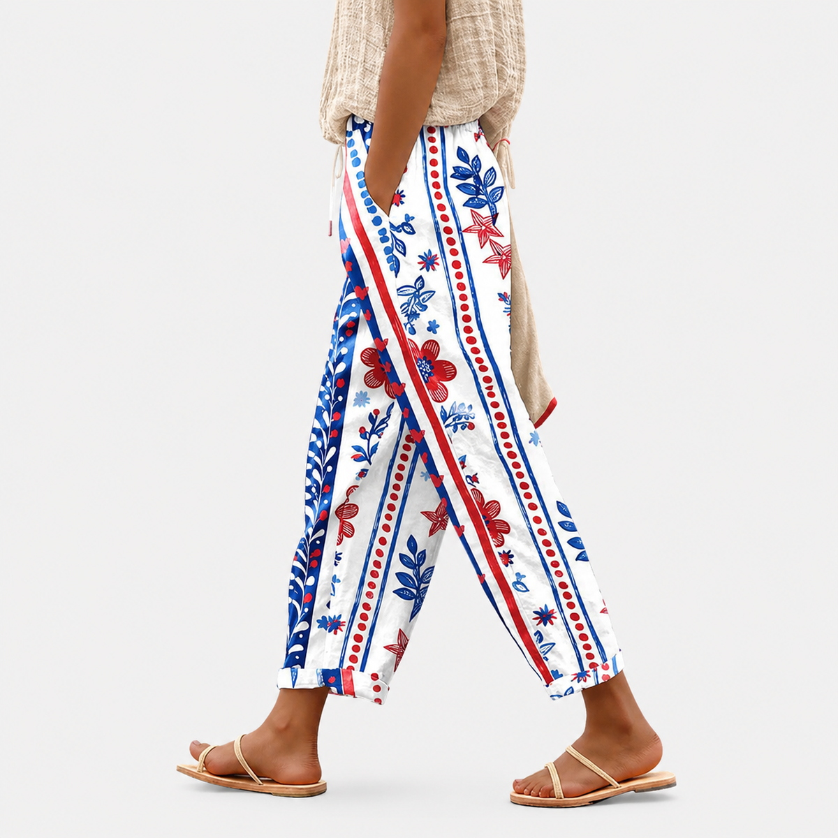 Pantaloni Relaxed Stampati per Donne