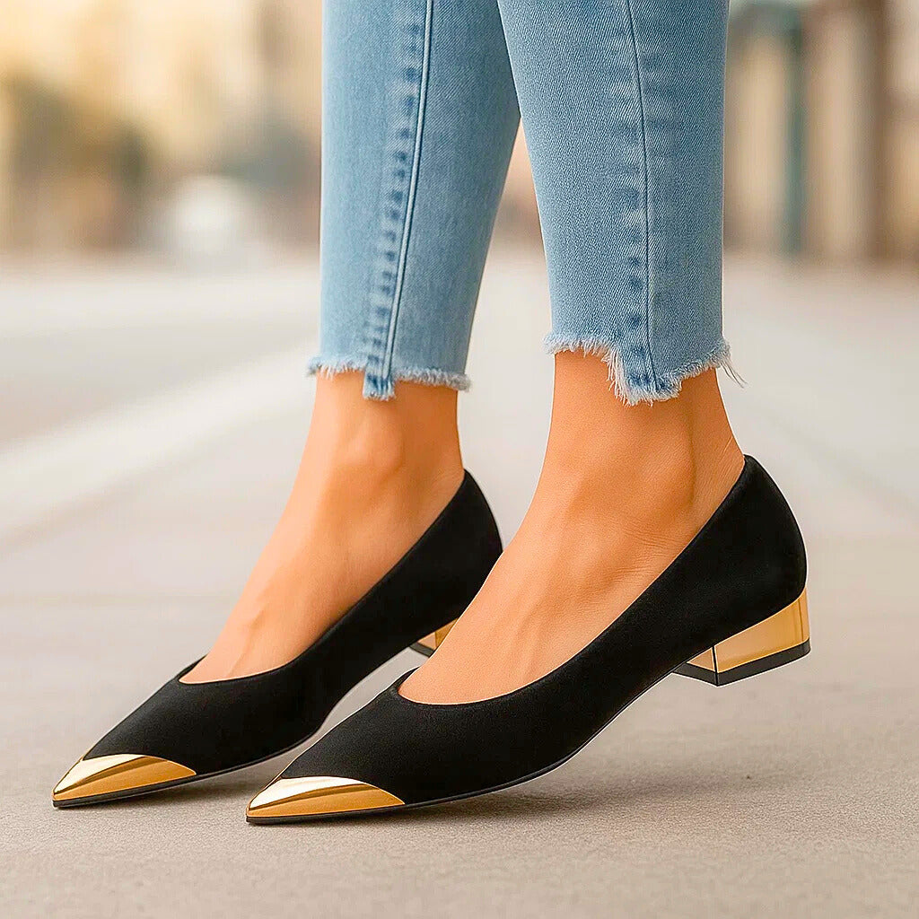 Aveline | Ballerine con Punta Dorata