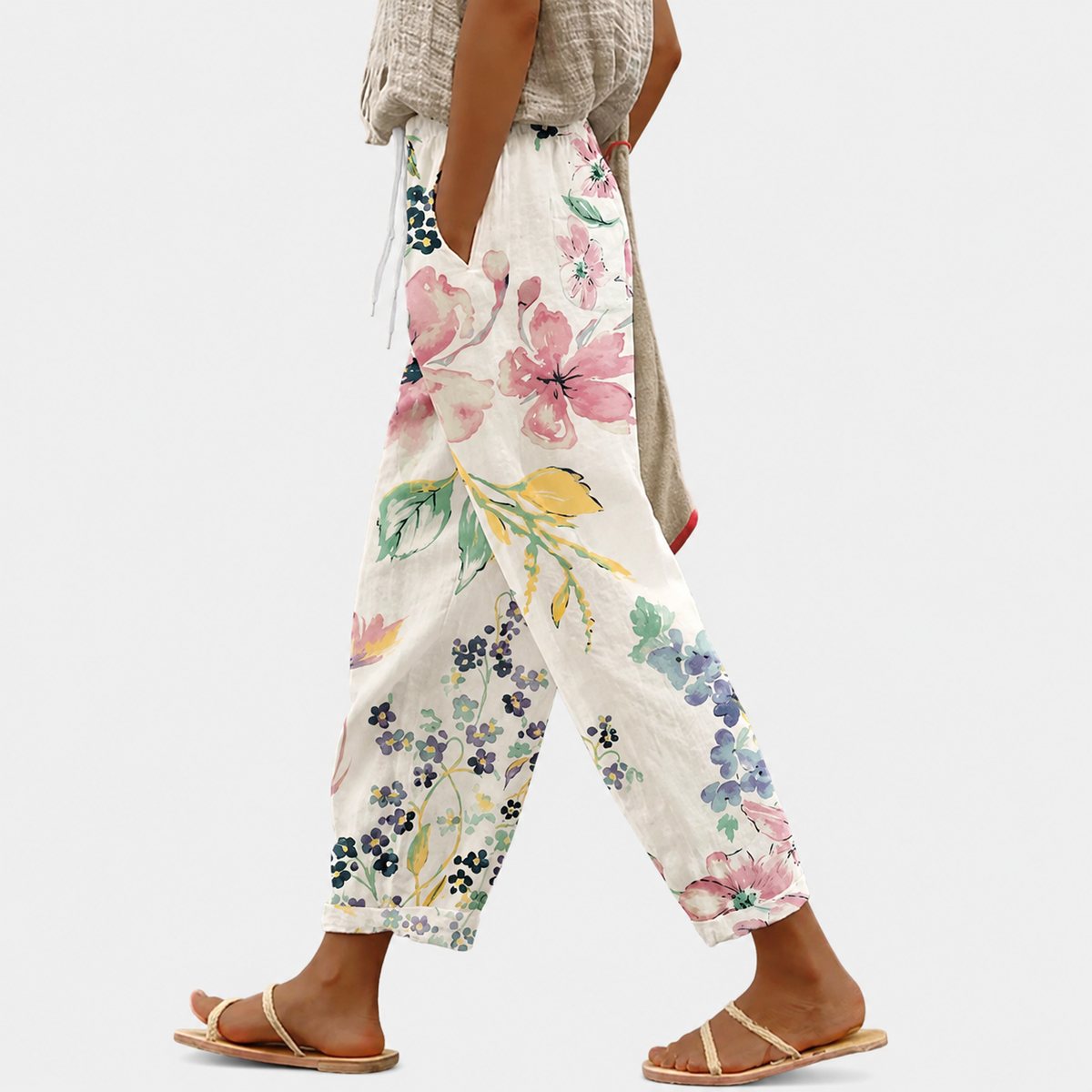 Pantaloni dritti ampi per donne