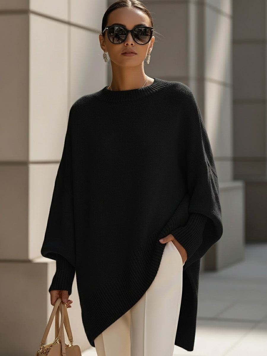 Clarisse | Pull Ample Drapé a Collo Largo