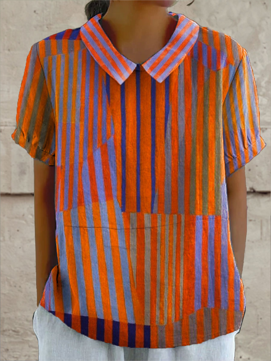 Nina | Camicia a Strisce Geometriche