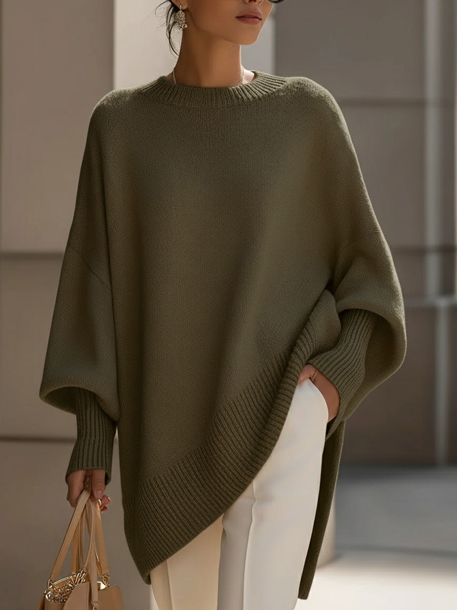 Clarisse | Pull Ample Drapé a Collo Largo