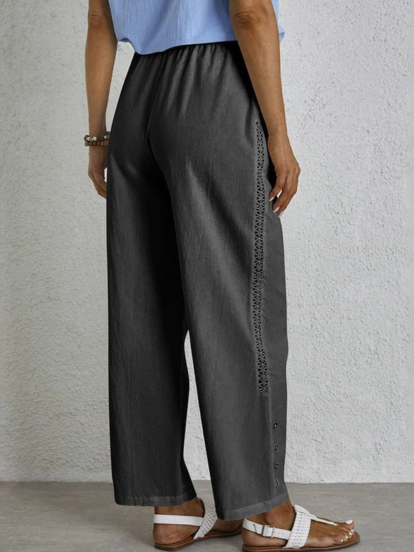 Shania - Pantaloni Relax con Bottoni