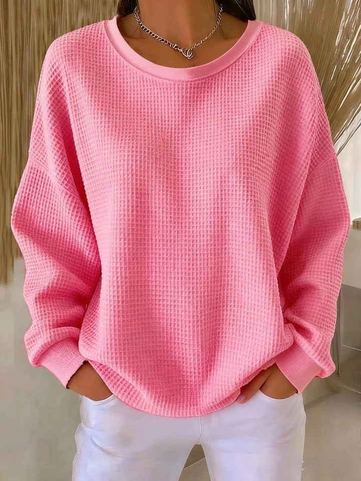 Cecilia | Maglione Relaxed in Tessuto Waffle
