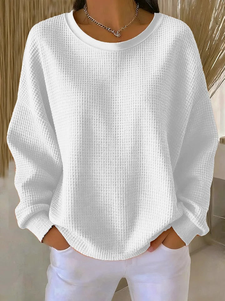 Cecilia | Maglione Relaxed in Tessuto Waffle