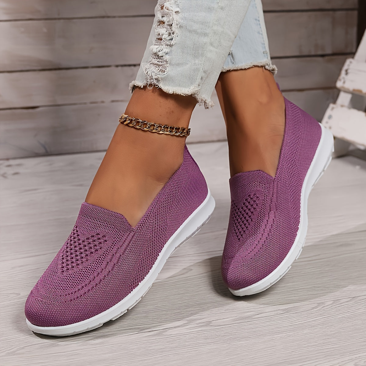 Noémie | Mocassins en maille respirante