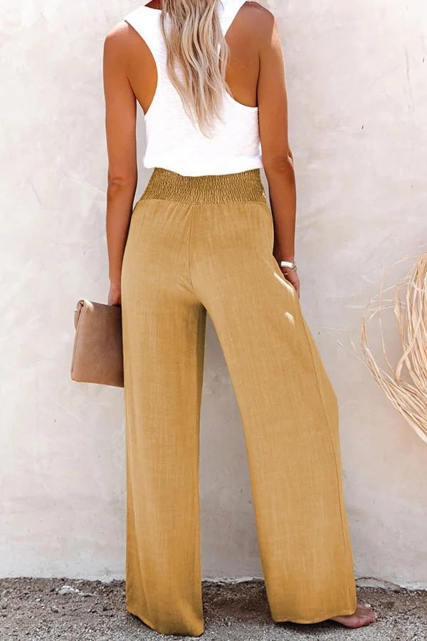 Riana - Pantalone Relax Vita Alta