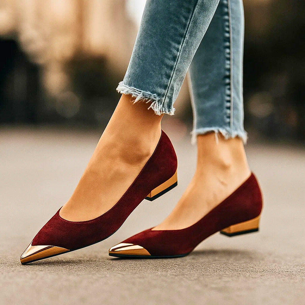 Aveline | Ballerine con Punta Dorata