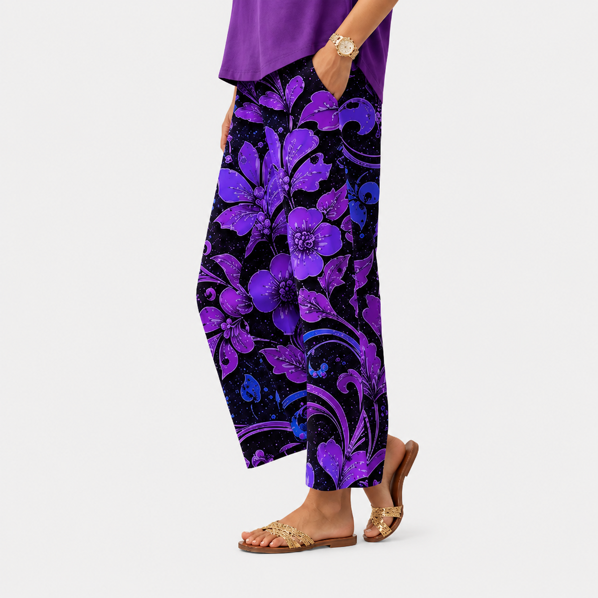 Pantaloni da Giardino Viola Notte