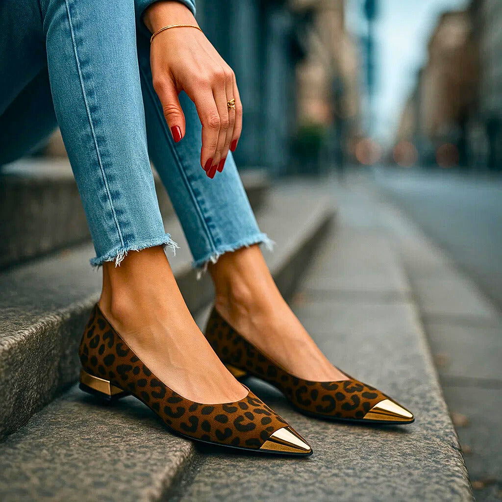 Aveline | Ballerine con Punta Dorata
