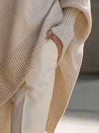 Clarisse | Pull Ample Drapé a Collo Largo