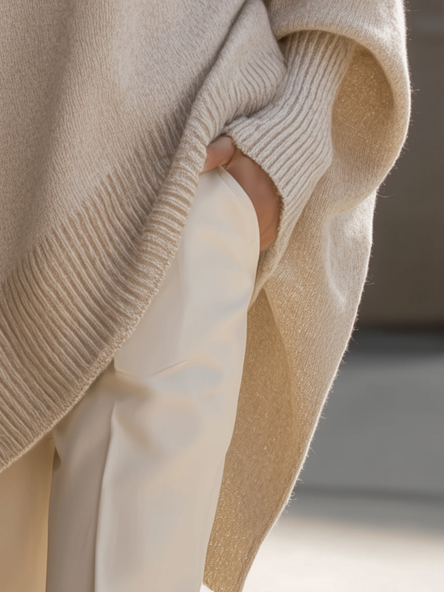 Clarisse | Pull Ample Drapé a Collo Largo