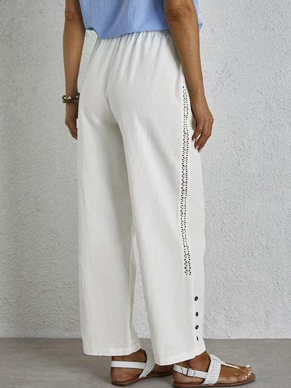 Shania - Pantaloni Relax con Bottoni