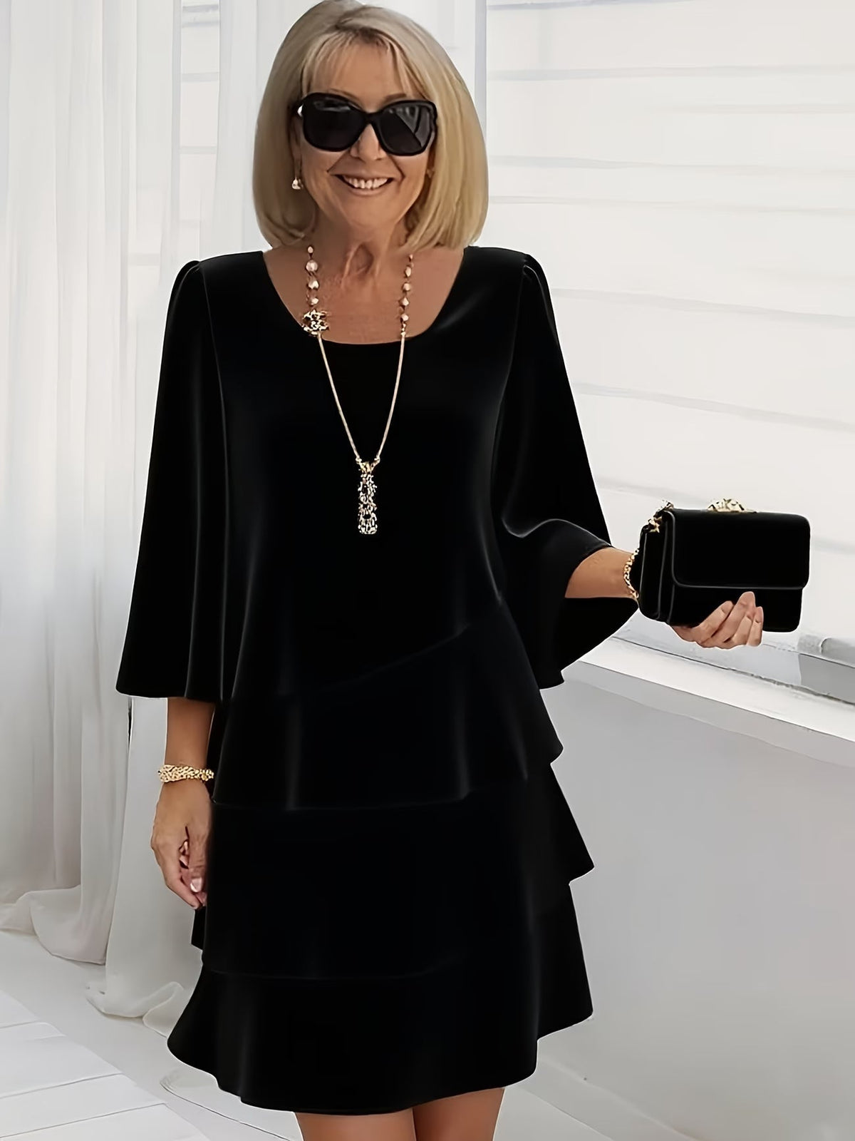 Catherine | Vestito Elegante con Volant