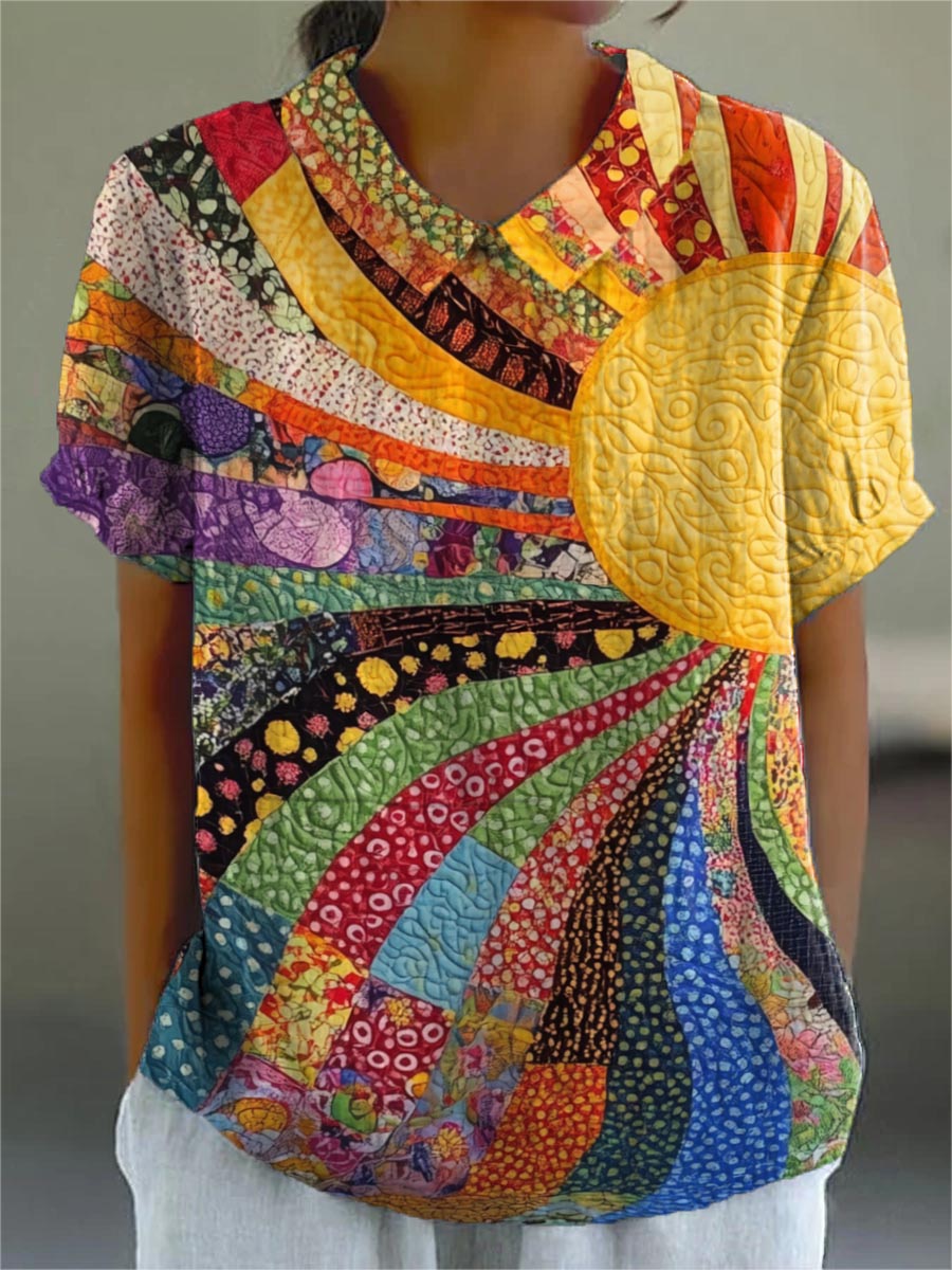 Lila | Camicia Patchwork Sunburst
