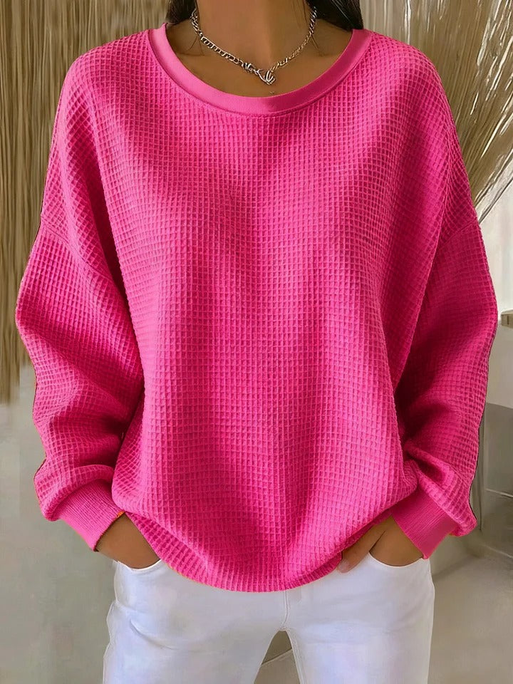 Cecilia | Maglione Relaxed in Tessuto Waffle