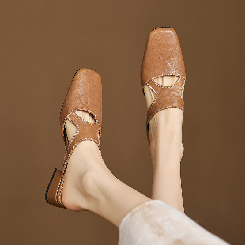 Wynne | Eleganti Mules con Tacco a Blocco