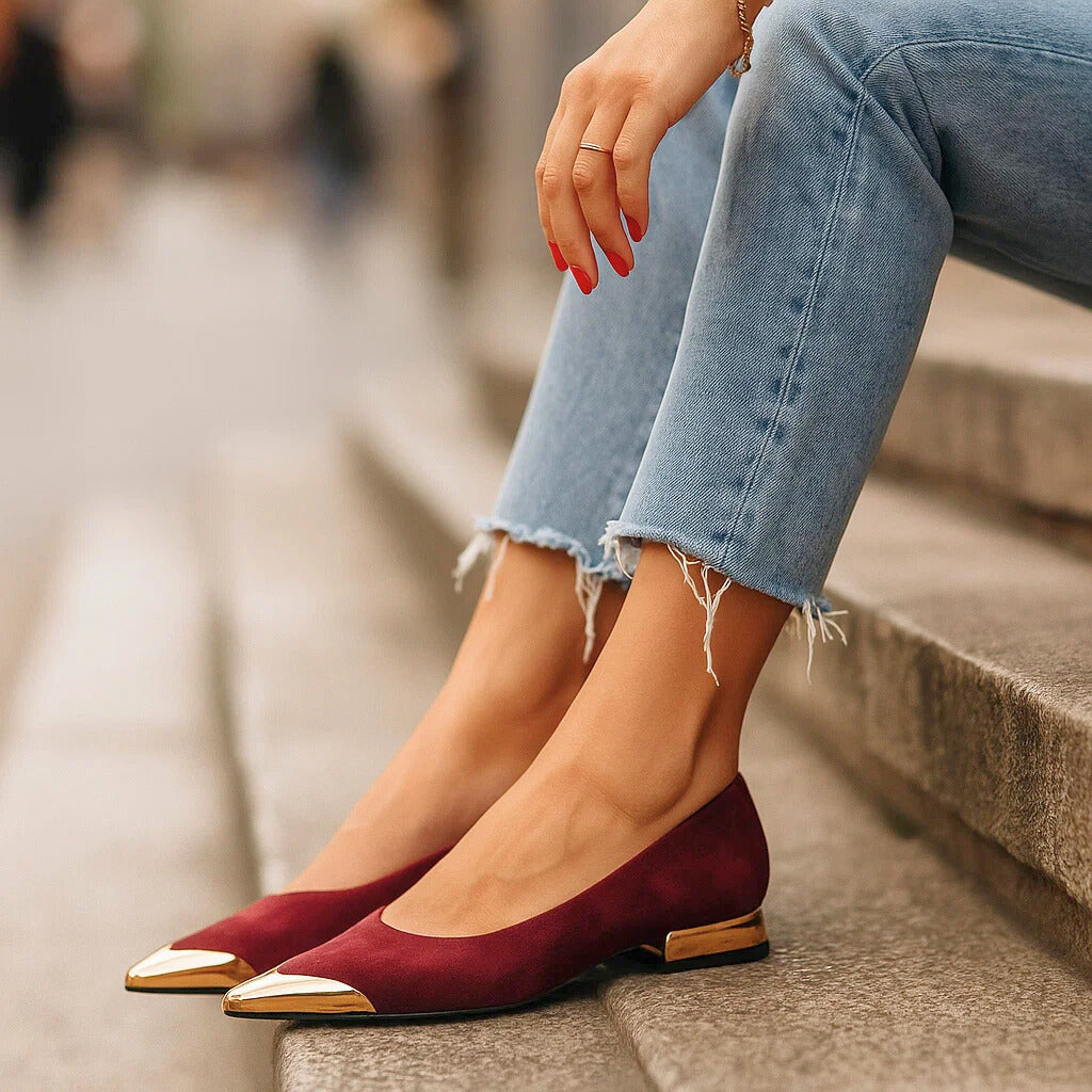 Aveline | Ballerine con Punta Dorata