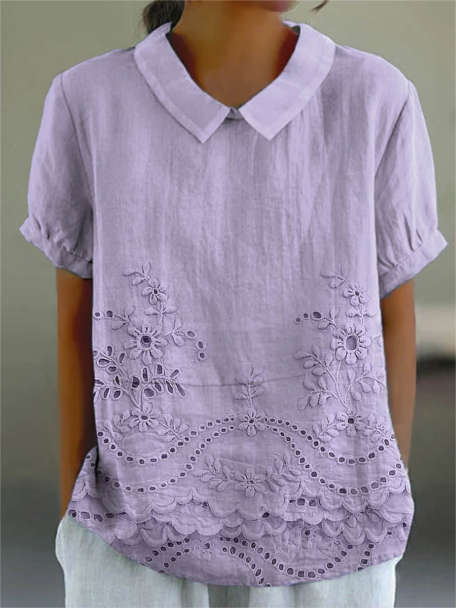Lily | Camicia Ricamata a Fiori