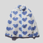 Caterina | Cappotto in Pelliccia con Cuori Multicolore