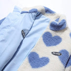 Caterina | Cappotto in Pelliccia con Cuori Multicolore