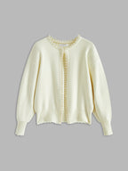 Cardigan elegante Amaraine adornato di perle