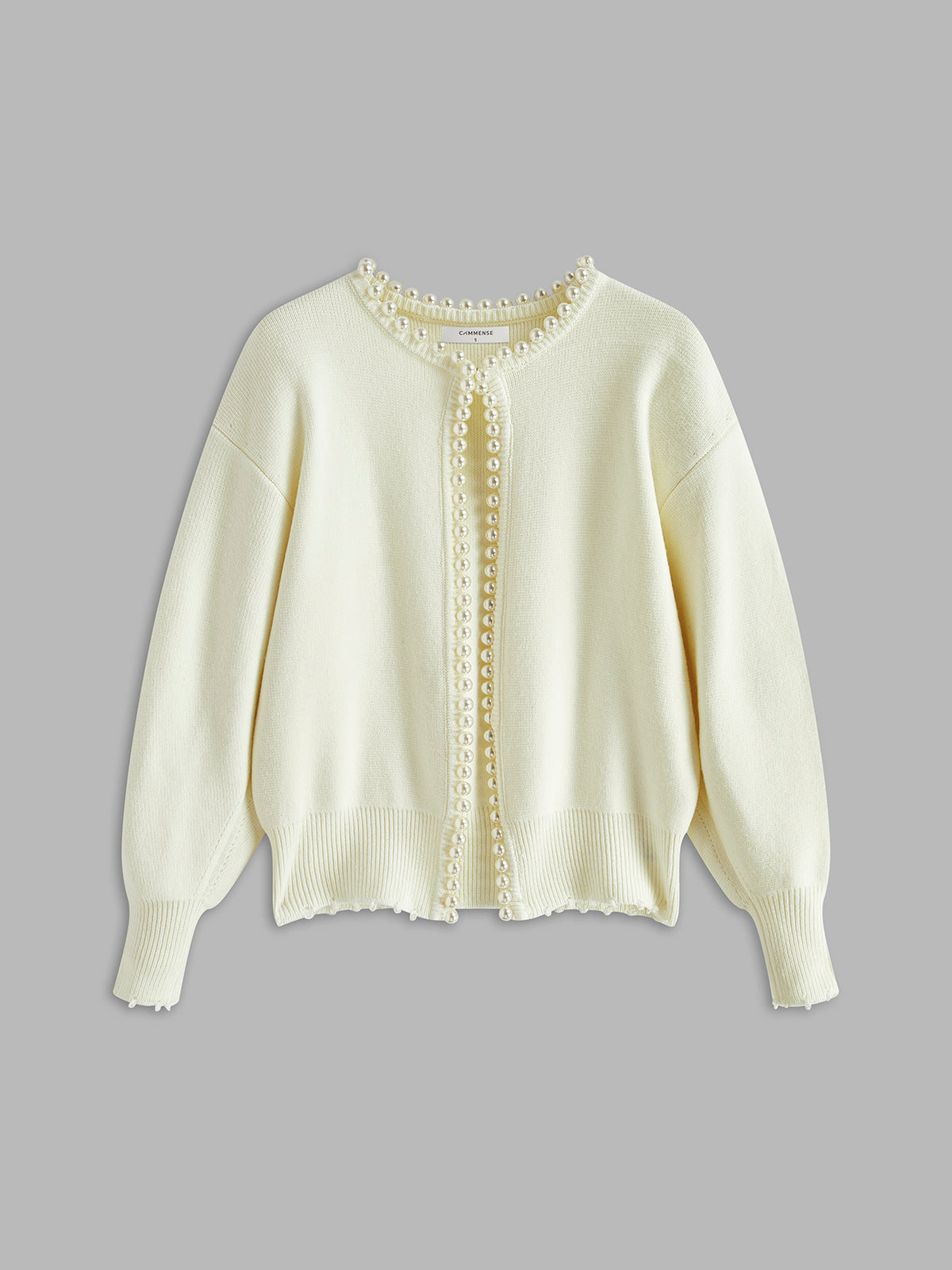 Cardigan elegante Amaraine adornato di perle