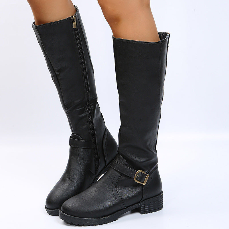 Éliane | Bottes hautes élégantes à boucle