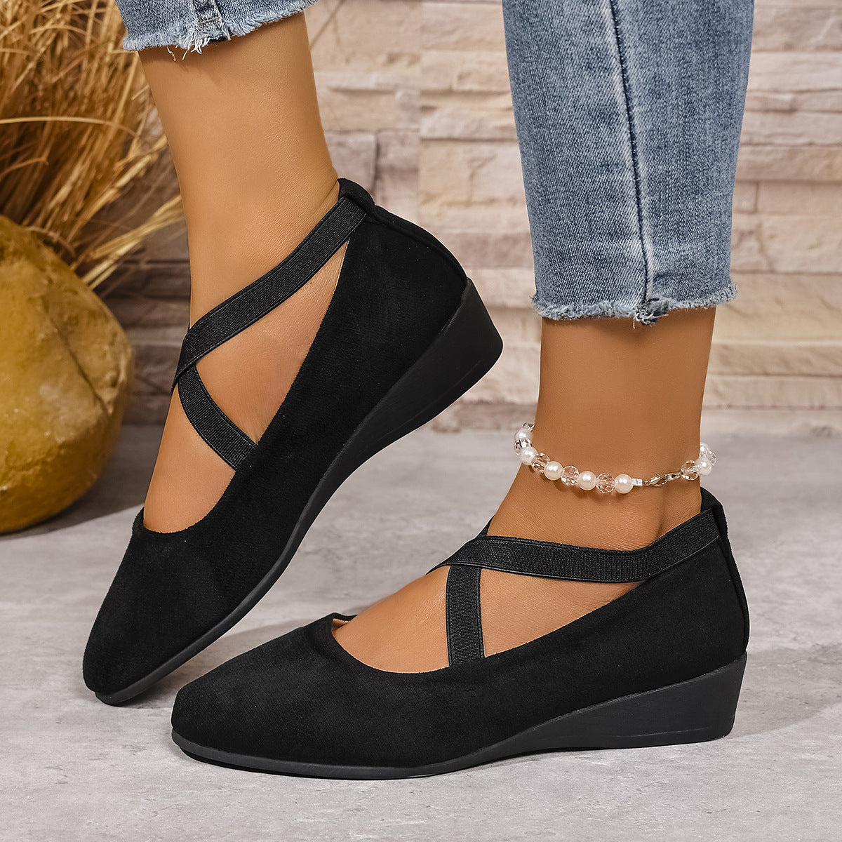 Aveline | Ballerines élégantes à brides croisées