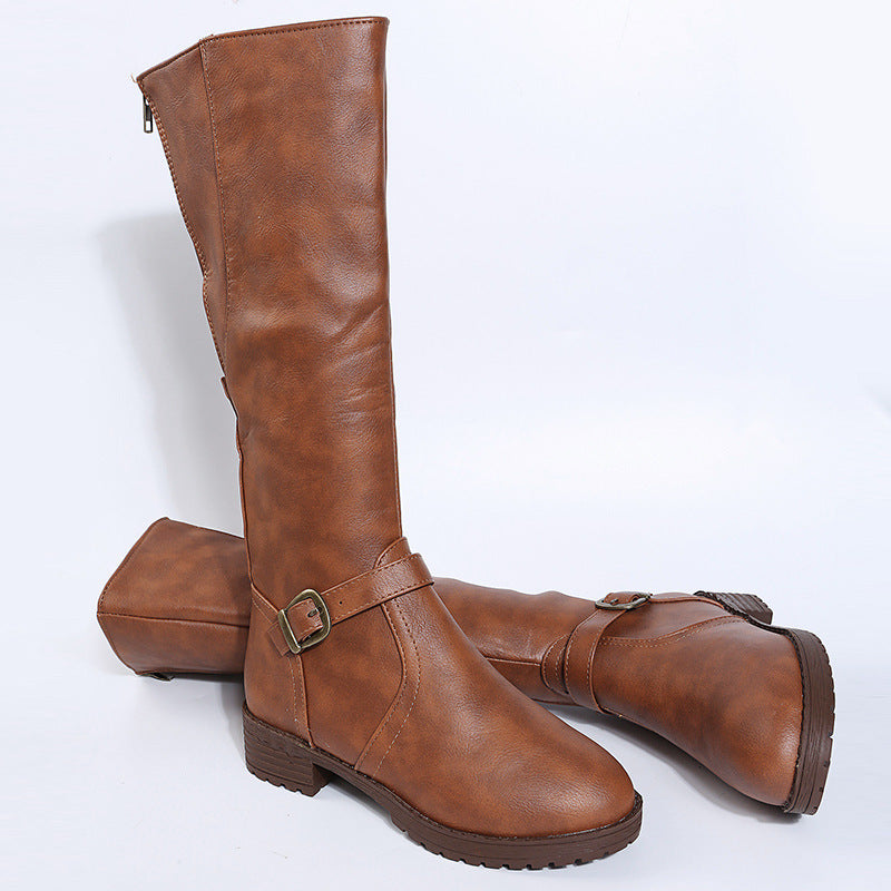 Éliane | Bottes hautes élégantes à boucle
