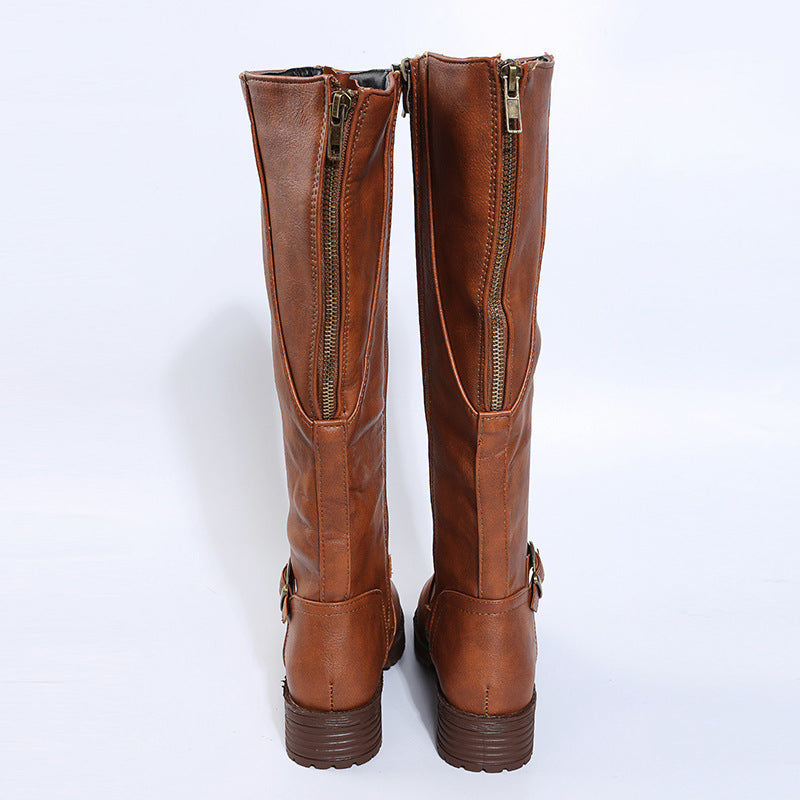 Éliane | Bottes hautes élégantes à boucle