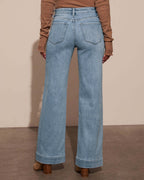 Alia | Jeans a vita alta a gamba larga