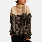 Elise | Maglione a Collo Alto a V Doppio
