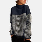 Elise | Maglione a Collo Alto a V Doppio