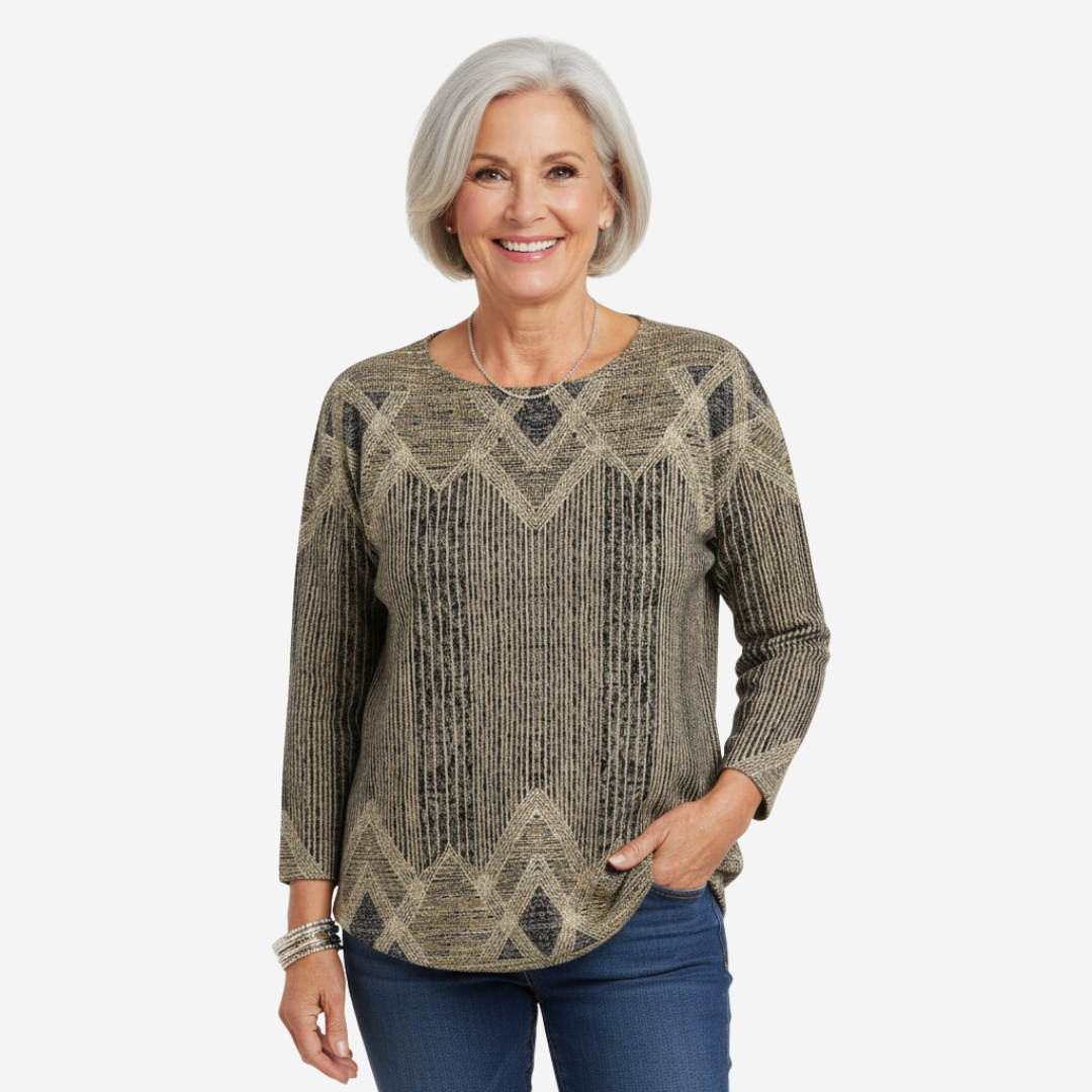 Eleni | Maglione con Stampa Geometrica