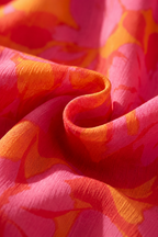 Olympe | Vestito Fluido in Rosa e Arancione