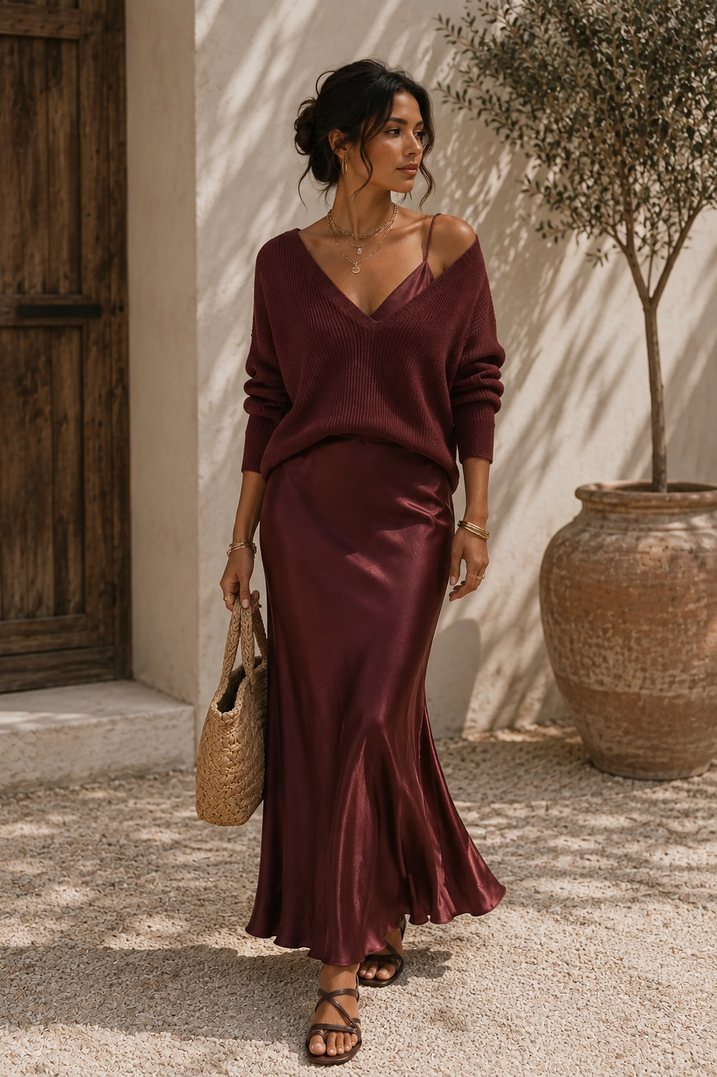 Alma | Vestito Elegante in Seta con Jersey