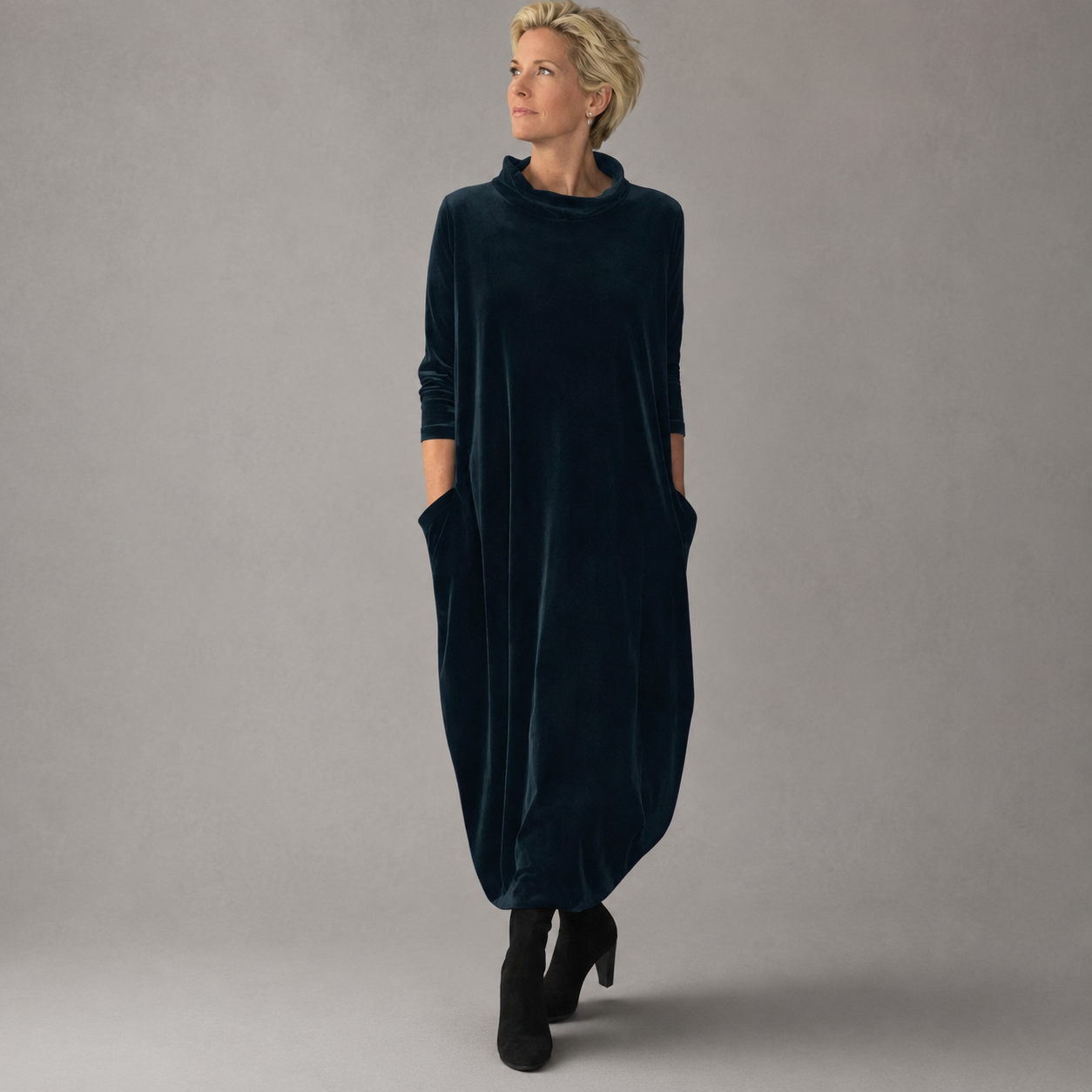 Elena | Abito Maxi in Velluto
