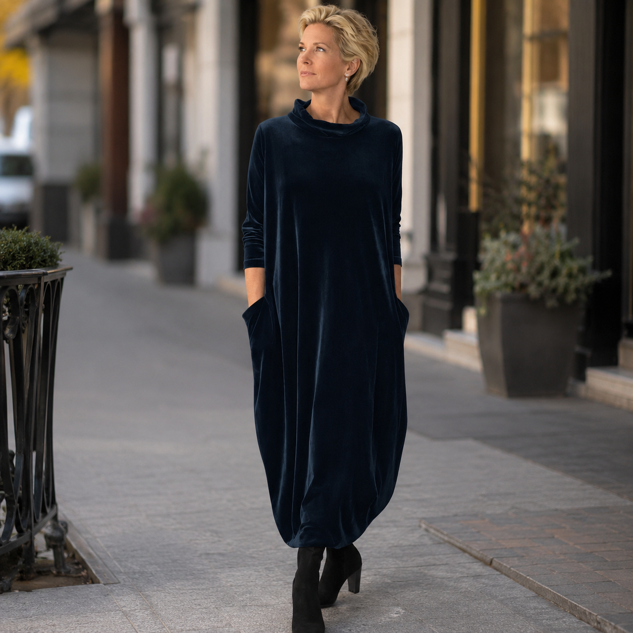 Elena | Abito Maxi in Velluto