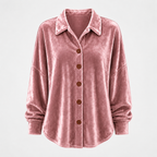 Loretta | Camicia in Velluto con Bottoni