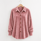 Loretta | Camicia in Velluto con Bottoni