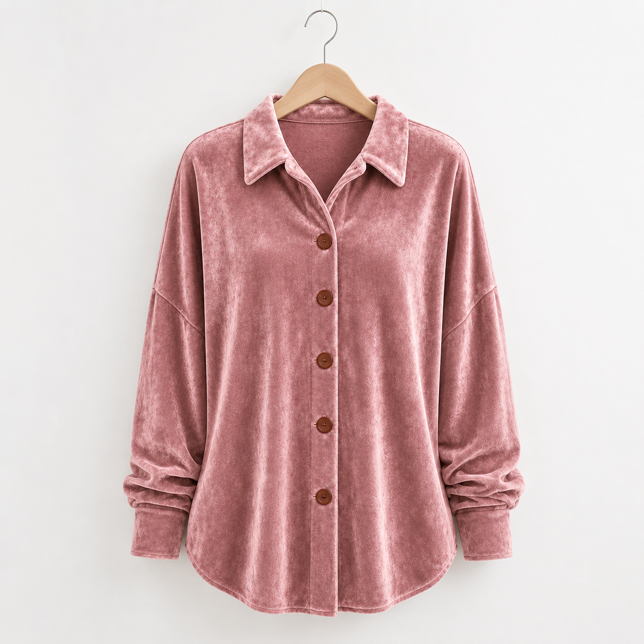 Loretta | Camicia in Velluto con Bottoni